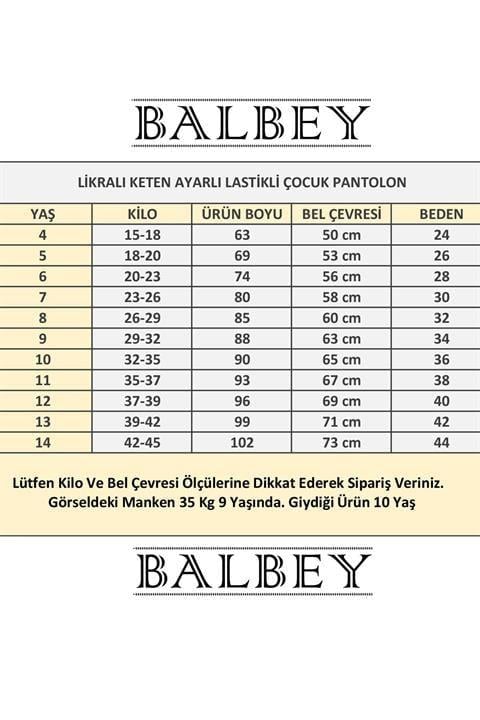 Erkek Çocuk Likralı Siyah Pantolon