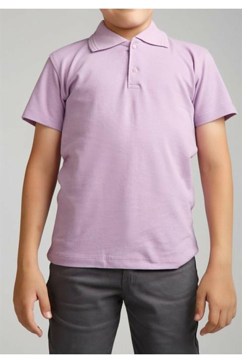 Erkek Çocuk Polo Yaka Kısa Kol Okul T-shirt