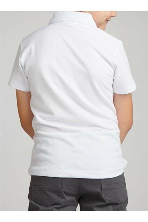 Erkek Çocuk Polo Yaka Kısa Kol Okul T-shirt