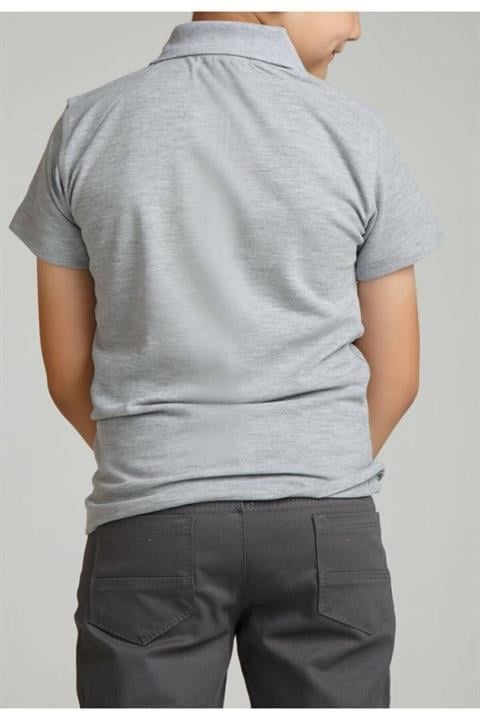 Erkek Çocuk Polo Yaka Kısa Kol Okul T-shirt