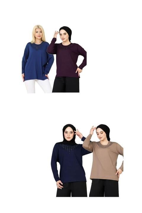 Kadın 4'lü işlemeli anne penye (anneler gününe özel)