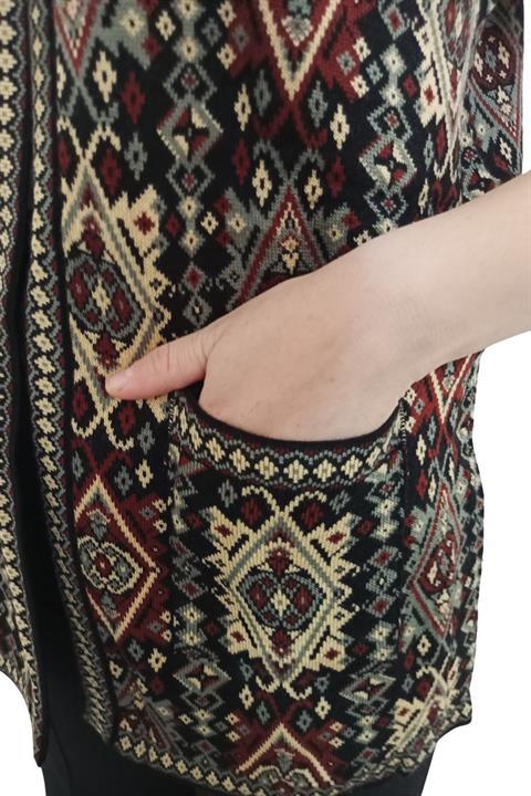 Kilim Desenli Renkli Cepli Anne Yelek: Zarafeti Ve Şıklığı Buluşturan Modern Moda Seçimi