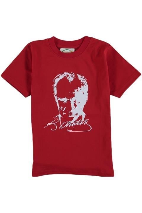 Kısa Kol Genç Yetişkin Bayrak Ay Yıldızlı Ve Atatürklü 23 Nisan 29 Ekim 10 Kasım Gösteri T-shirt