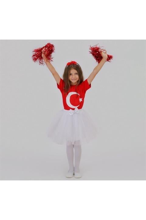 Kız çocuk alt-üst takım gösteri kıyafeti