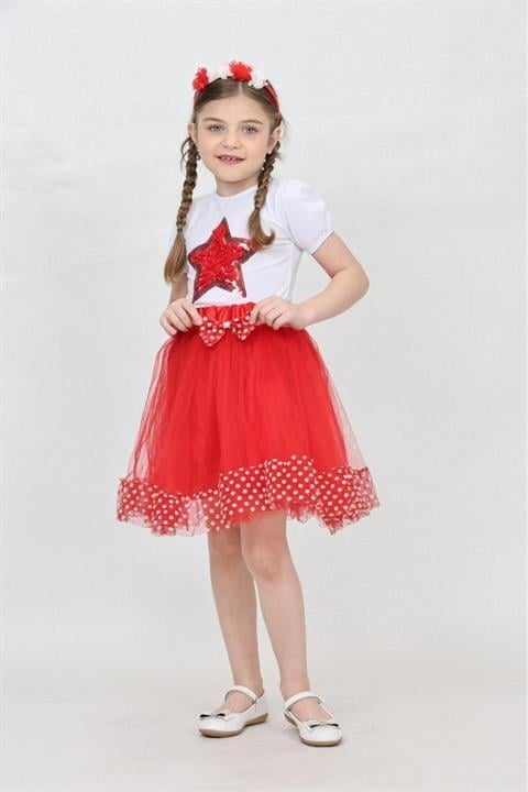 KIZ ÇOCUK ALT ÜST TAKIM TSHİRT ETEK 23 NİSAN