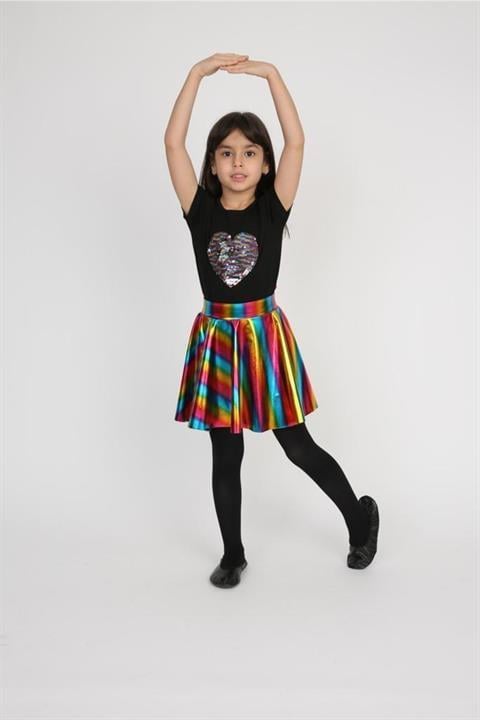 Kız Çocuk Gösteri Kıyafeti Etek Tshirt Takım