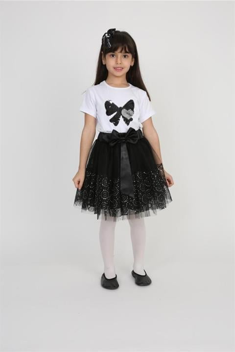 Kız Çocuk Gösteri Kıyafeti Etek Tshirt Takım