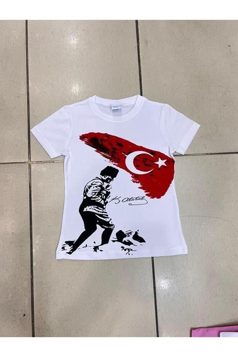 Kız Çocuk Gösteri Kıyafeti Tshirt Motifli