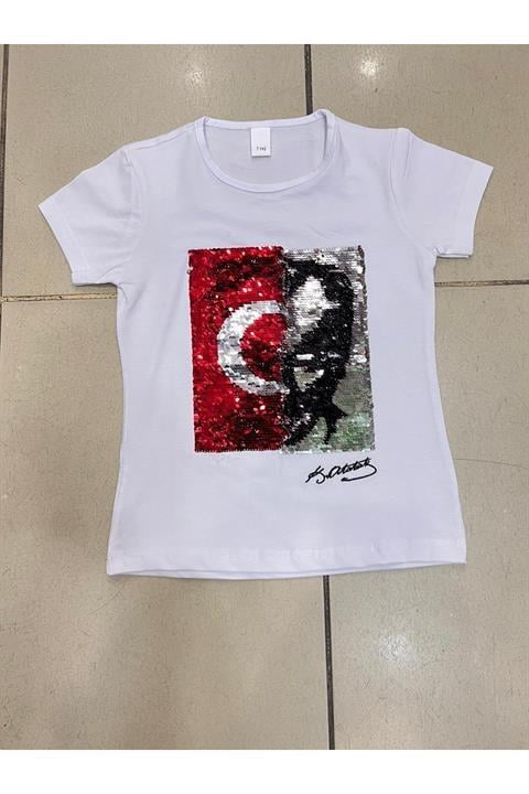 Kız Çocuk Gösteri Kıyafeti Tshirt Motifli