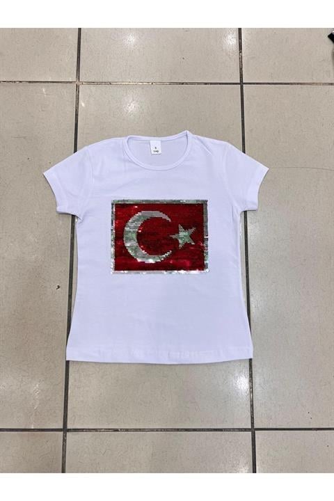 Kız Çocuk Gösteri Kıyafeti Tshirt Motifli