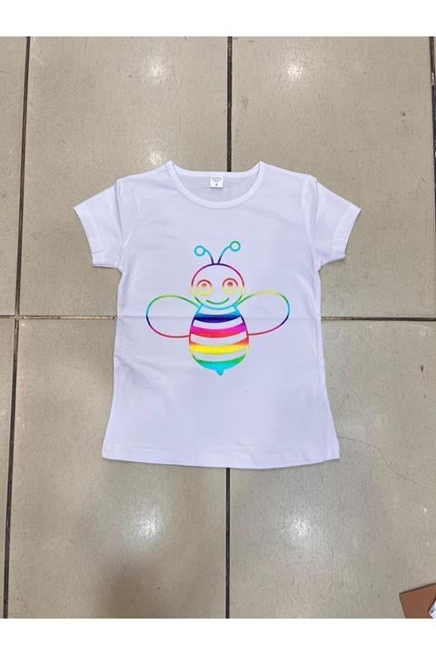 Kız Çocuk Gösteri Kıyafeti Tshirt Motifli
