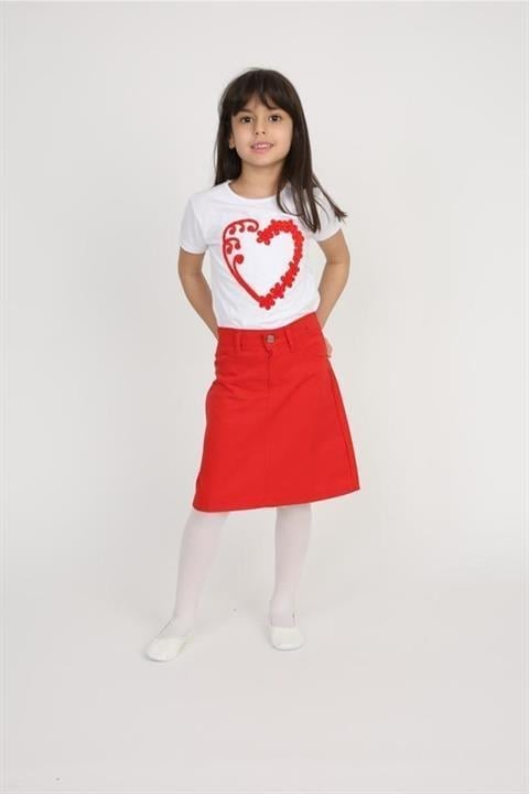 Kız Çocuk Tshirt Etek Gösteri Kıyafeti Takım