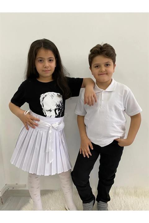 Kız Erkek Çocuk Gösteri Kıyafeti Alt Üst Takım Tshirt Etek Pantolon