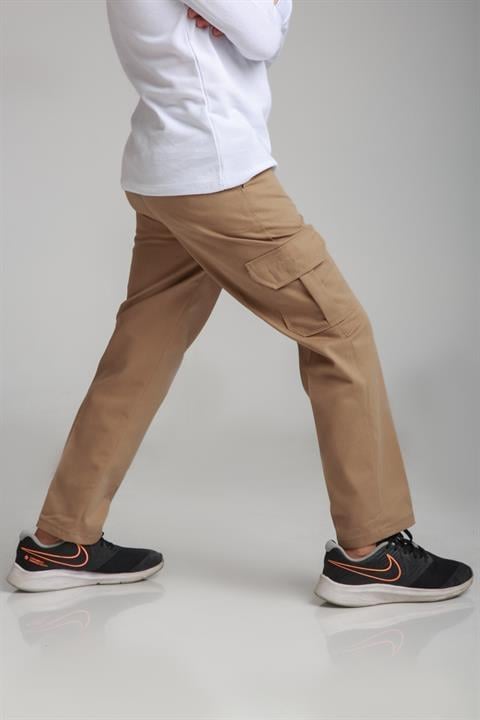 Komando Cepli Beli Lastikli 095 Bej Canvas Pantolon