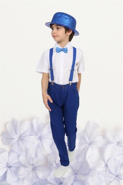 Kostüm Pantolon Kısa Kol Gömlek Papyon Sarı Takım