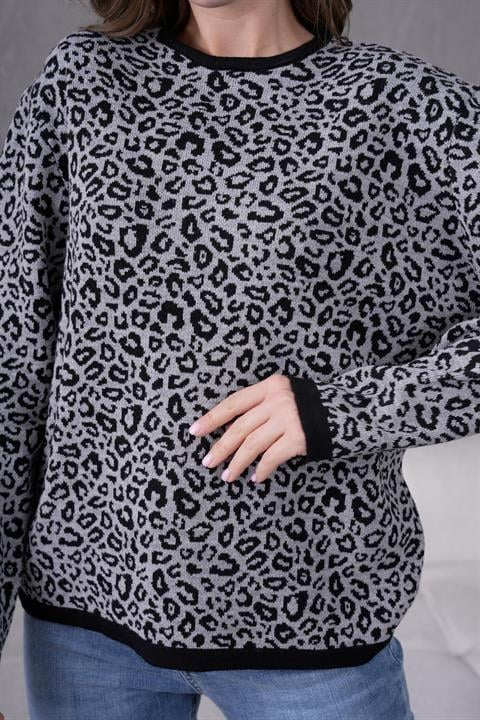 Leopar Desen Anne Triko Kazak