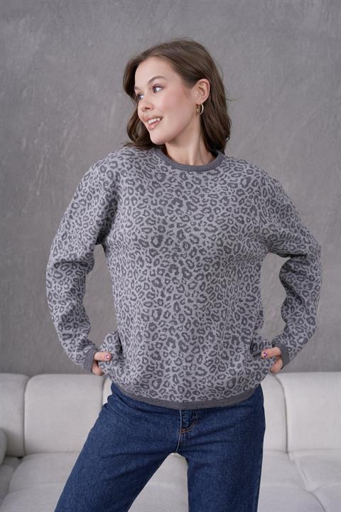 Leopar Desen Anne Triko Kazak