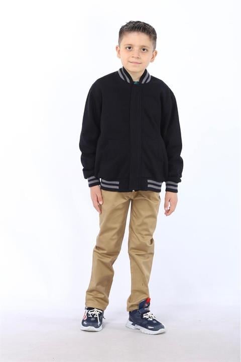 Okul Pantolonu Beli Lastikli Camel Rengi Slim Fit Comfort Keten Ilkokul Pantolonu
