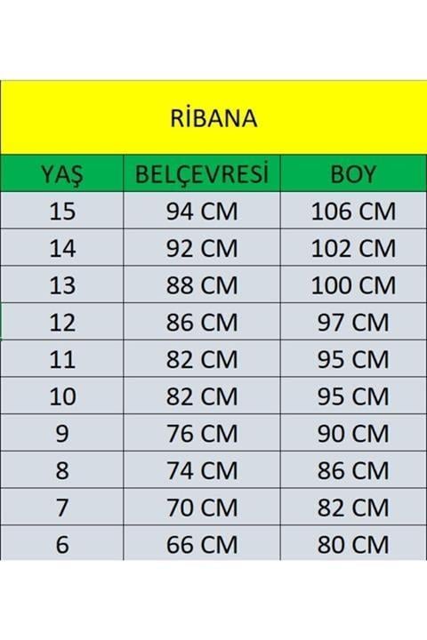 Ribana Bel Canvas Okul Pantolonu (BİR BÜYÜK BEDEN ALINMASI TAVSİYE EDİLİR)