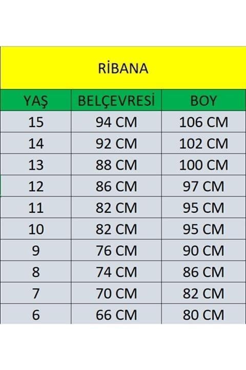 Ribana Bel Canvas Okul Pantolonu (BİR BÜYÜK BEDEN ALINMASI TAVSİYE EDİLİR)
