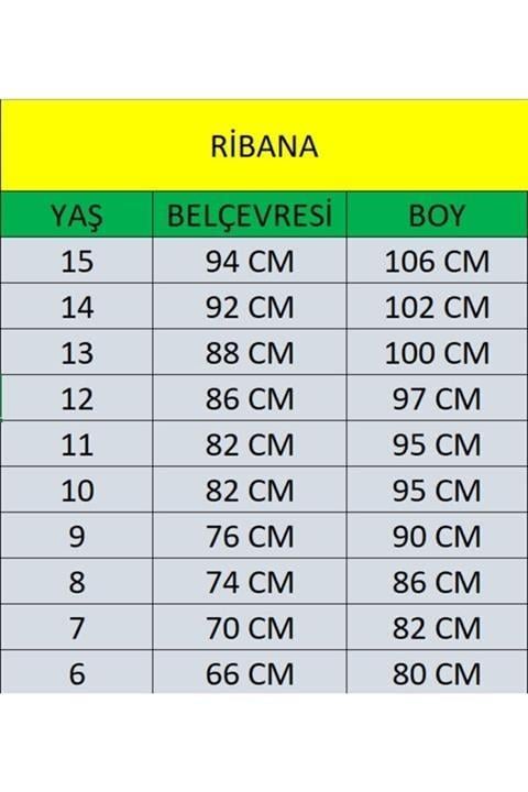 Ribana Bel Canvas Okul Pantolonu (BİR BÜYÜK BEDEN ALINMASI TAVSİYE EDİLİR)