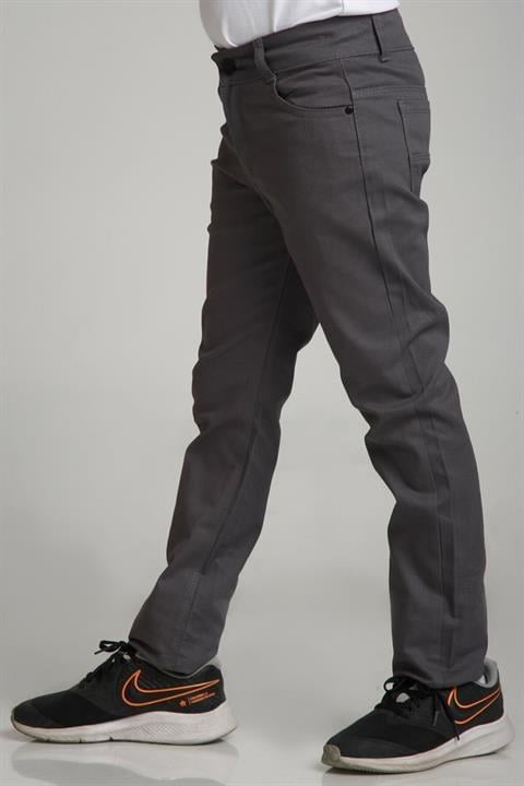 Spor Model Bej Likralı Canvas Okul Pantolon (Gizli Bel Lastikli)