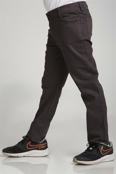 Spor Model Bej Likralı Canvas Okul Pantolon (Gizli Bel Lastikli)