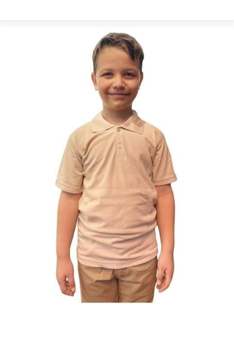 Unısex Çocuk Polo Yaka Kısa Kol Okul T-shirt