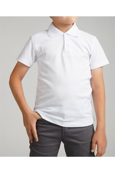Unisex Çocuk Polo Yaka Kısa Kol T-shirt