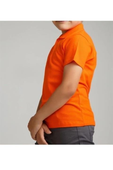 Unisex Çocuk Polo Yaka Yarım Kollu T-shirt