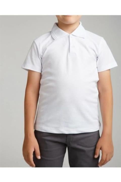 Unisex Çocuk Polo Yaka Yarım Kollu T-shirt