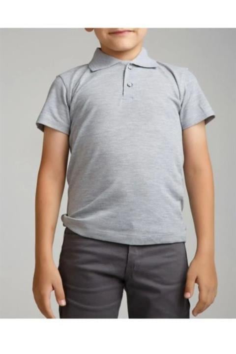 Unisex Çocuk Polo Yaka Yarım Kollu T-shirt
