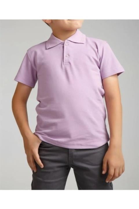 Unisex Çocuk Polo Yaka Yarım Kollu T-shirt