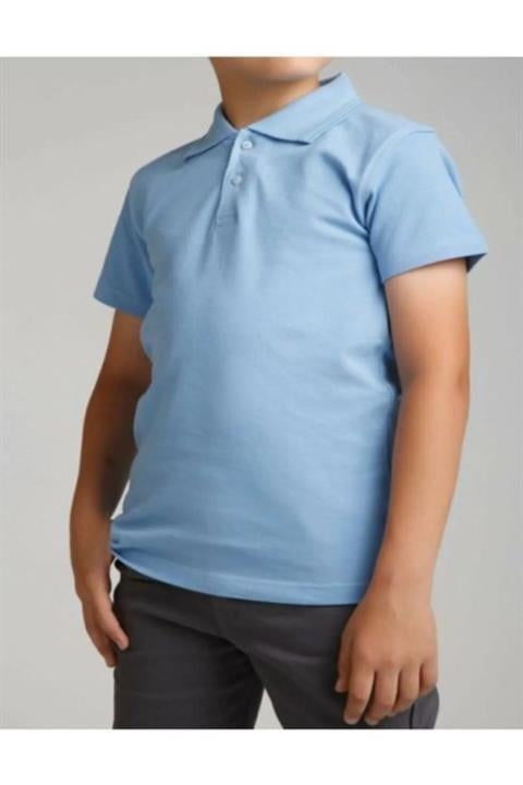 Unisex Çocuk Polo Yaka Yarım Kollu T-shirt