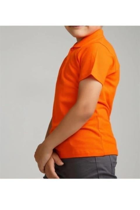 Unisex Çocuk Polo Yaka Yarım Kollu T-shirt
