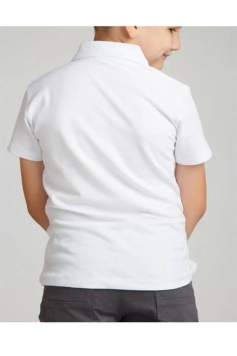 Unisex Çocuk Polo Yaka Yarım Kollu T-shirt