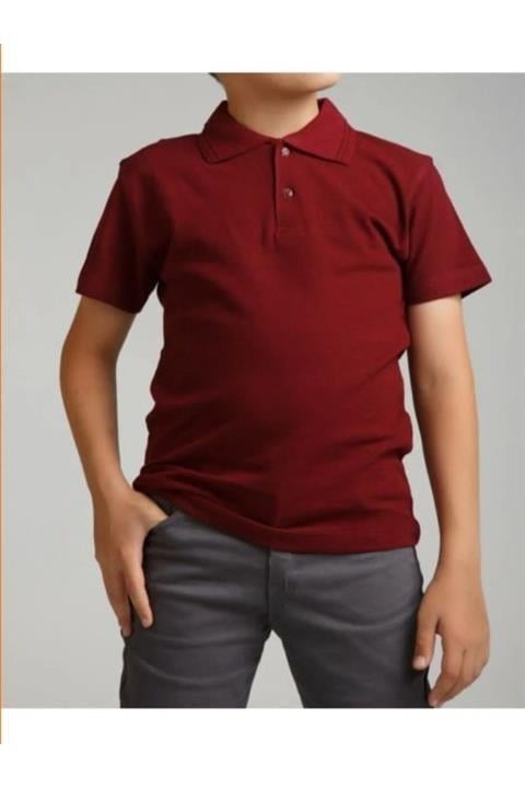 Unisex Çocuk Polo Yaka Yarım Kollu T-shirt