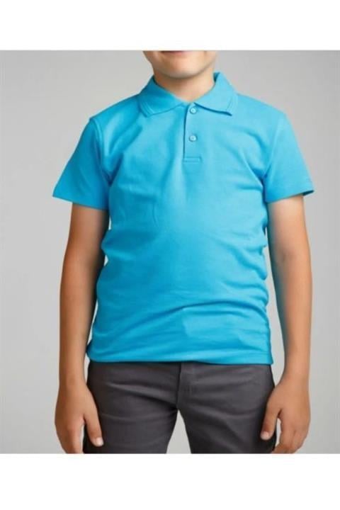 Unisex Çocuk Polo Yaka Yarım Kollu T-shirt