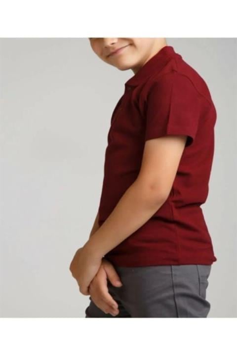 Unisex Çocuk Polo Yaka Yarım Kollu T-shirt