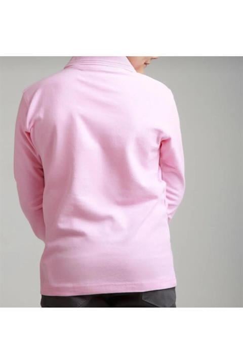 Unisex çocuk uzun kollu polo yaka tshirt