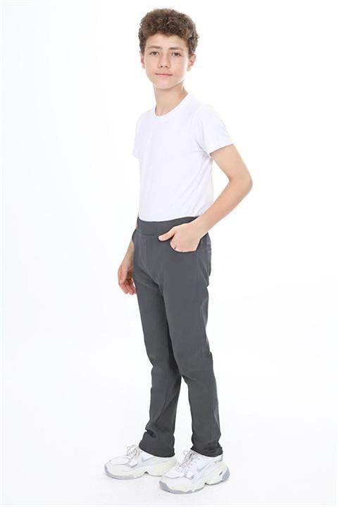 Unisex FÜME Canvas Beli Lastikli KARGO CEPLİ Okul Pantolonu