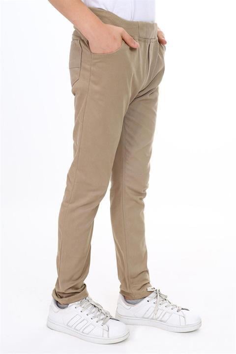 Unisex FÜME Canvas Beli Lastikli KARGO CEPLİ Okul Pantolonu