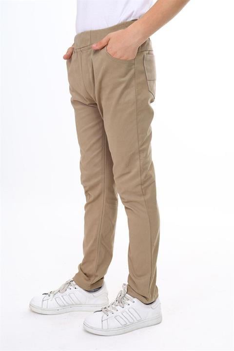 Unisex FÜME Canvas Beli Lastikli KARGO CEPLİ Okul Pantolonu