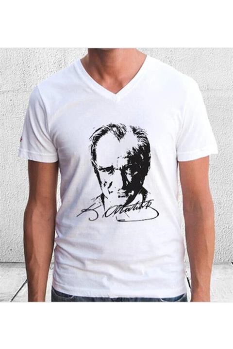 Unisex Mustafa Kemal Atatürk Baskılı T-shirt