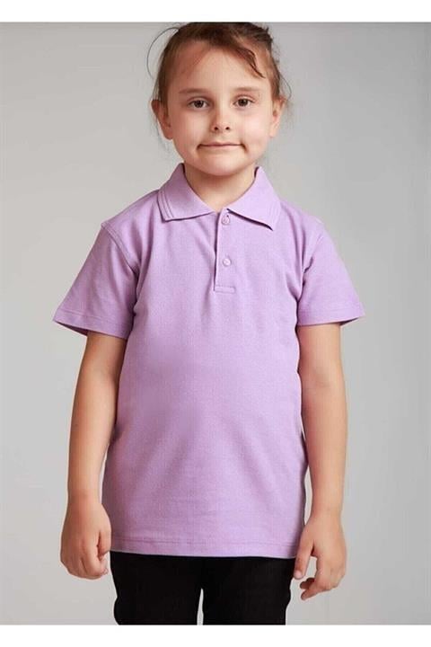 Unisex Polo Yaka Kısa Kol Okul T-shırt