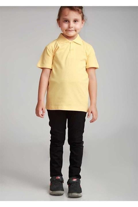 Unisex Polo Yaka Kısa Kol Okul T-shırt
