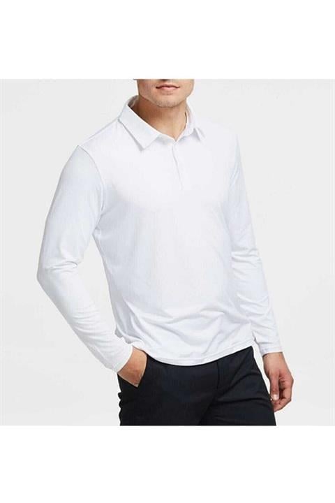 Unisex Uzun Kollu Polo Yaka T-shirt