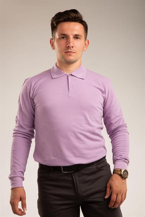 Uzun Kollu Koyu Yeşil Genç Boy Lise Okul Lakos Polo Yaka T-shirt