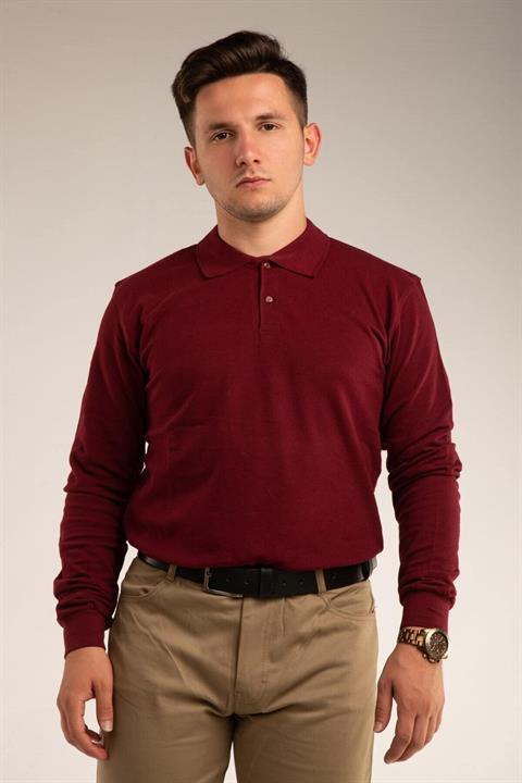 Uzun Kollu Koyu Yeşil Genç Boy Lise Okul Lakos Polo Yaka T-shirt
