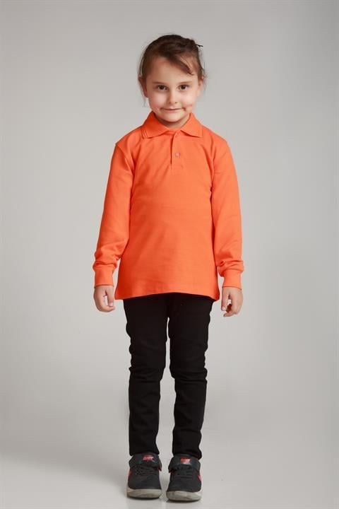 Uzun Kollu Polo Yaka Beyaz Penye